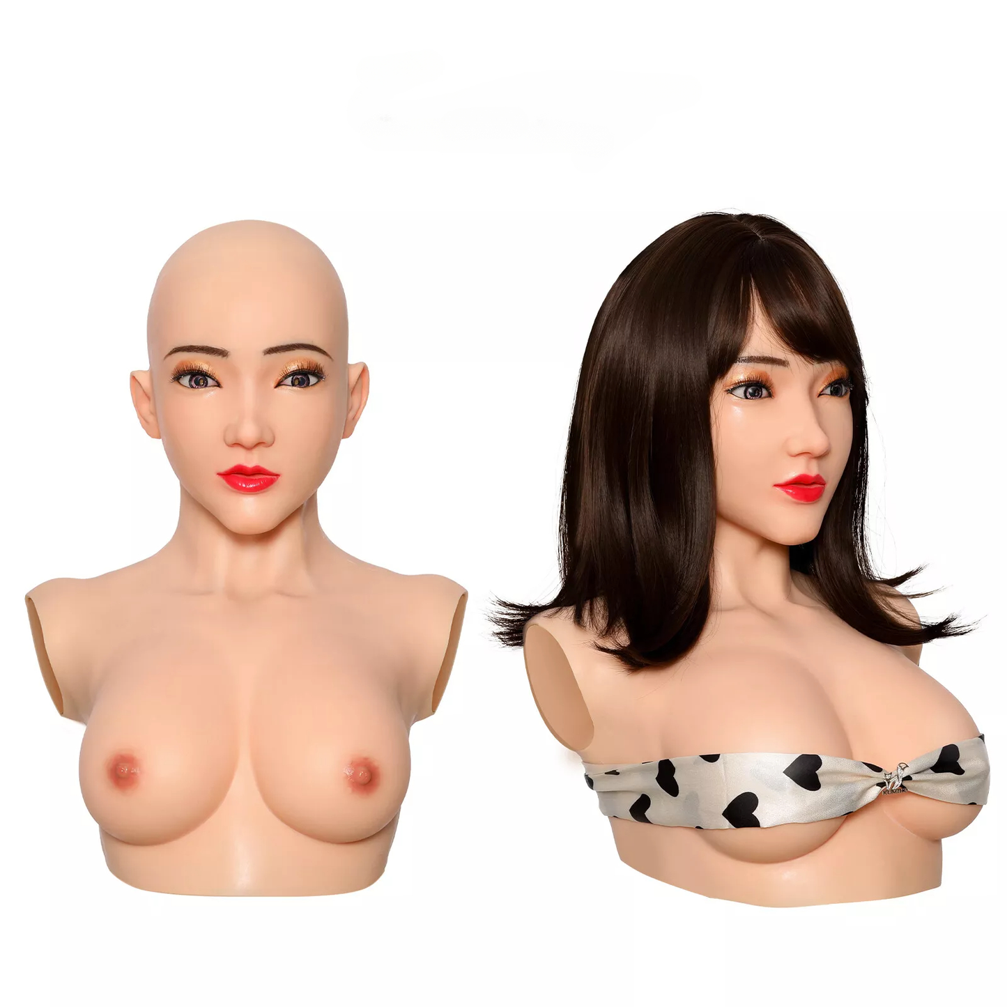 Alice Beauty Crossdressing Head Mask With C cup Breast Forms