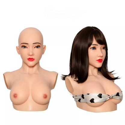 Alice Beauty Crossdressing Head Mask With C cup Breast Forms