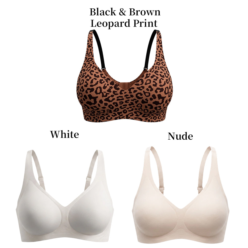 Leopard Print Wireless Bra | Compatible with Silicone Breast Forms & Breastplates