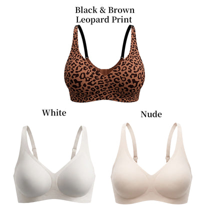 Leopard Print Wireless Bra | Compatible with Silicone Breast Forms & Breastplates