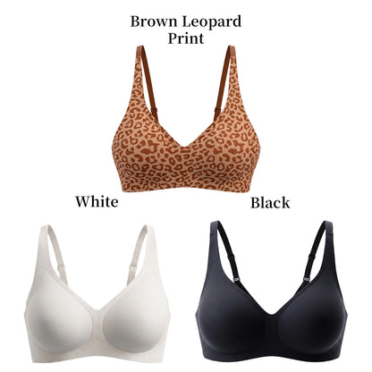Leopard Print Wireless Bra | Compatible with Silicone Breast Forms & Breastplates