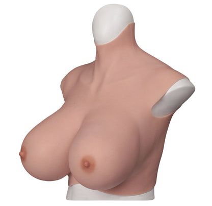 The 9th Generation of No-oil Flocking + Floating Point Bloodshot Design Silicone Breast Form