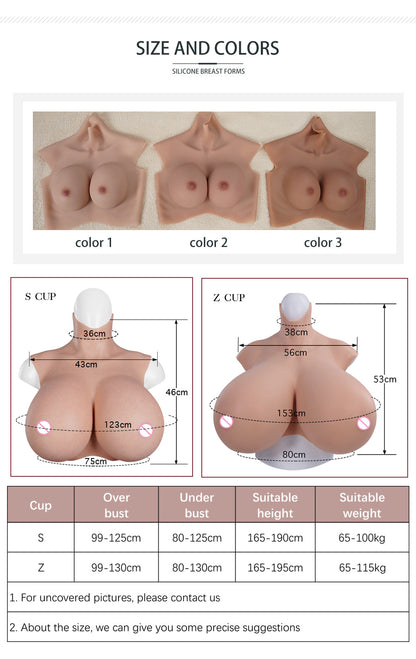 9th Generation EYUNG Super Big S And Z cup For Transgender Breast Plate With Obvious Bloodshot