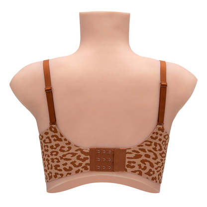 Leopard Print Wireless Bra | Compatible with Silicone Breast Forms & Breastplates