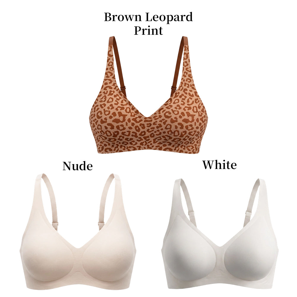 Leopard Print Wireless Bra | Compatible with Silicone Breast Forms & Breastplates