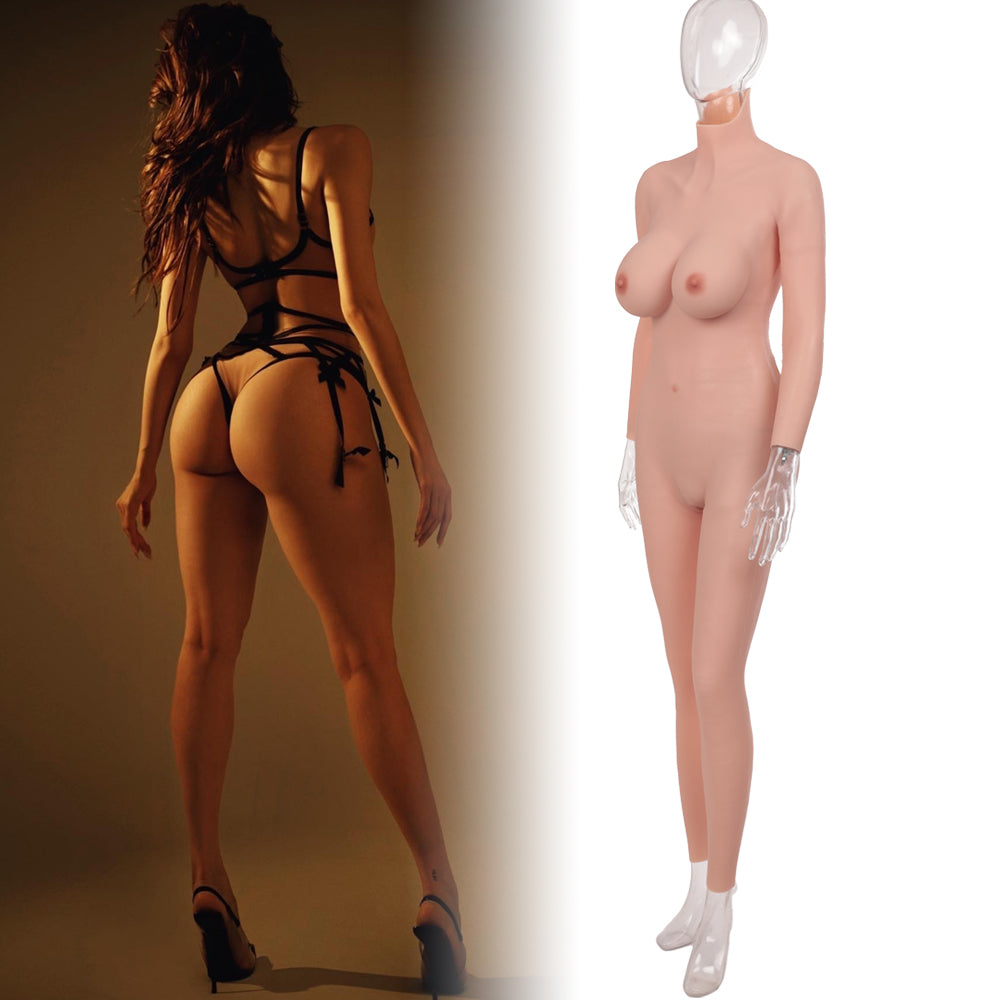 Fake Pussy Silicone Bodysuit For Transvestites Crossdressers 4Th Generation