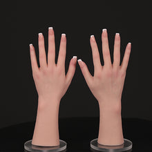 Charger l&#39;image dans la galerie, Silicone Female Hand Mannequin 1 Pair Life Size Hand Model Jewelry Display
