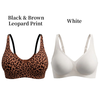 Leopard Print Wireless Bra | Compatible with Silicone Breast Forms & Breastplates