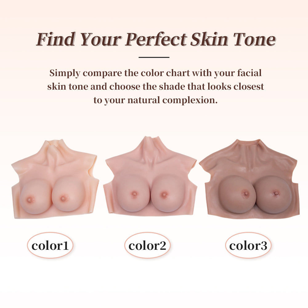 Eyung New 4th Generation Lightweight Silicone Breast Forms – Natural Teardrop Fake Boobs, Multi Size for Crossdressers & Cosplay