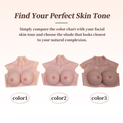 Eyung New 4th Generation Lightweight Silicone Breast Forms – Natural Teardrop Fake Boobs, Multi Size for Crossdressers & Cosplay