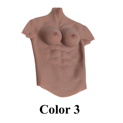 Abdominal muscle and breast enlargement shaping kit with breast-shaped bloodshot design
