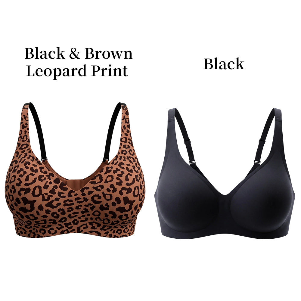 Leopard Print Wireless Bra | Compatible with Silicone Breast Forms & Breastplates
