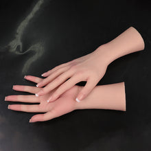 Lade das Bild in den Galerie-Viewer, Silikon weibliche Hand Mannequin 1 Paar lebensgroße Hand Modell Schmuck Display 
