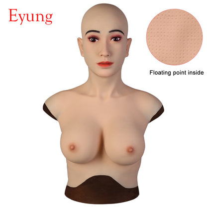 7th Generation Eudora beauty mask + silicone breast form L-E cup oil-free silicone material breathable floating point design