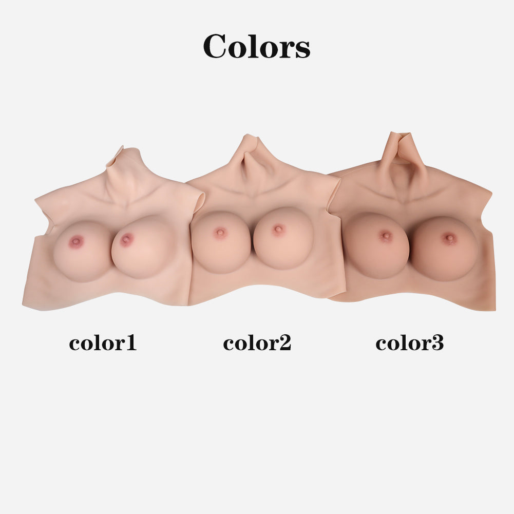 7Th Generation No - Oil Silicone Fake Boobs Floating - Point Design For Transvestite Cosplay