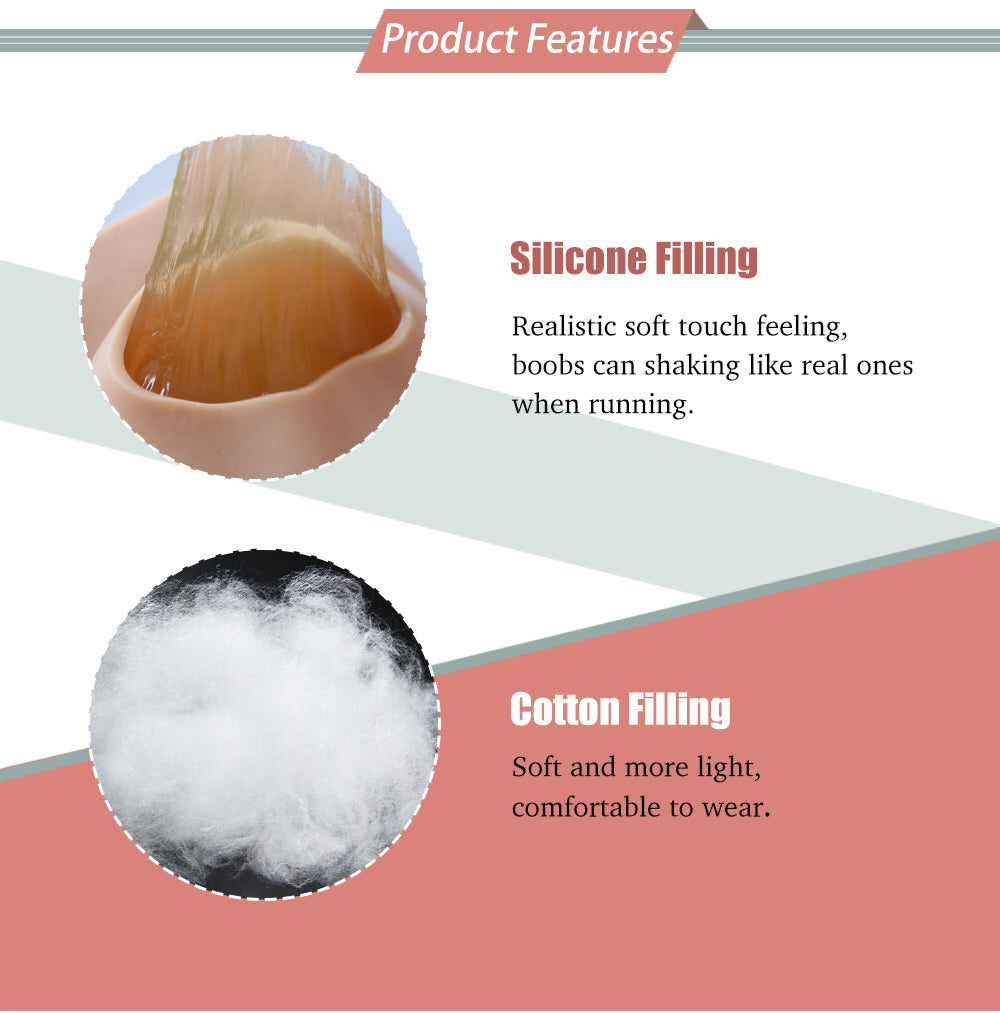 7th Generation Eudora beauty mask + silicone breast form L-E cup oil-free silicone material breathable floating point design