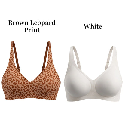 Leopard Print Wireless Bra | Compatible with Silicone Breast Forms & Breastplates