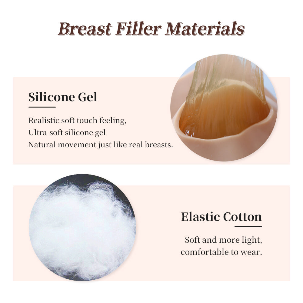 Eyung New 4th Generation Lightweight Silicone Breast Forms – Natural Teardrop Fake Boobs, Multi Size for Crossdressers & Cosplay