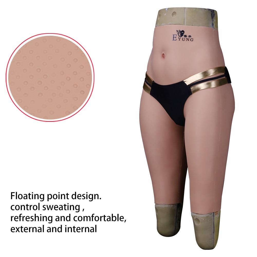 7th generation Larger Size No-oil Silicone Realistic Vagina Panties Floating point design - Eyung Crossdress