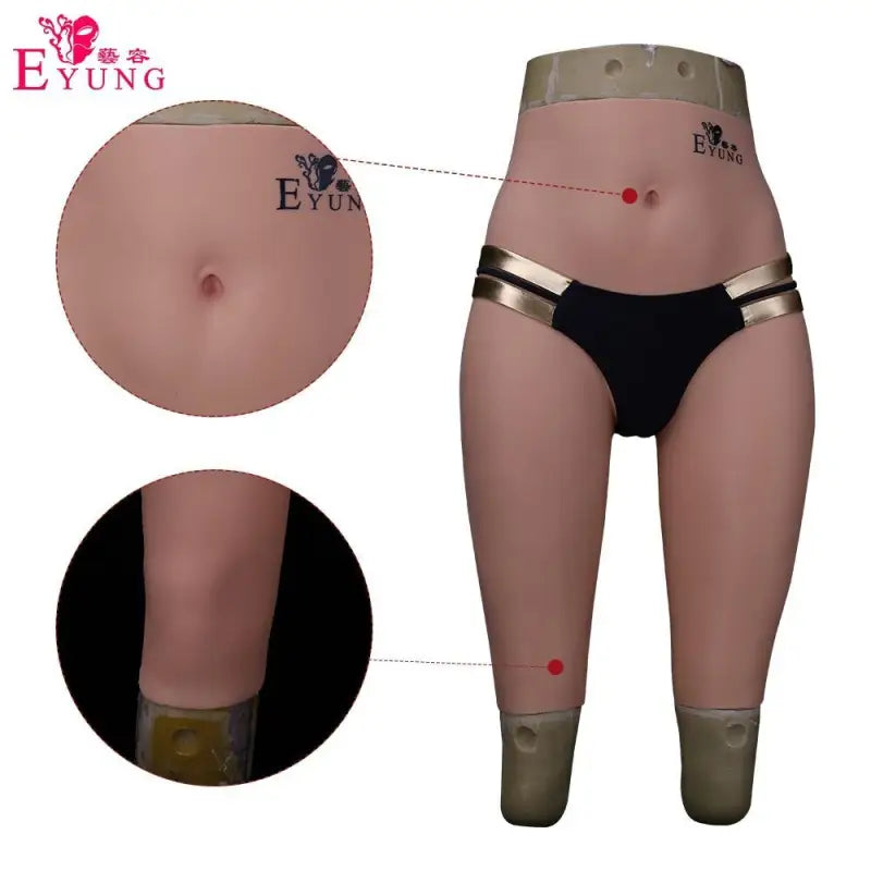 7th generation Larger Size No-oil Silicone Realistic Vagina Panties Floating point design - Eyung Crossdress