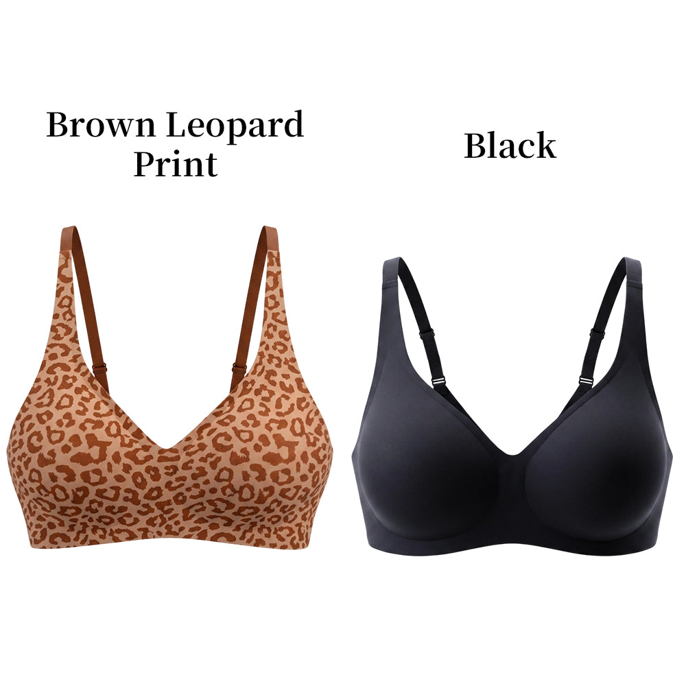 Leopard Print Wireless Bra | Compatible with Silicone Breast Forms & Breastplates