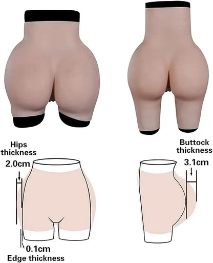 8th Generation No-Oil Silicone Sexy Buttock Hip Up Panties