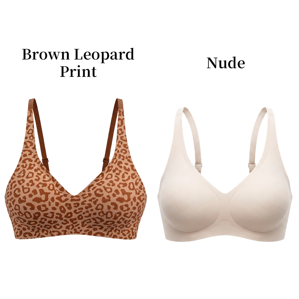 Leopard Print Wireless Bra | Compatible with Silicone Breast Forms & Breastplates