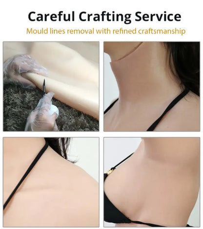 9th Oil-Free Silicone Bodysuit Makeup With Cool Floating Pussy Pussy For Transgender Shemale Boobs Plate Male To