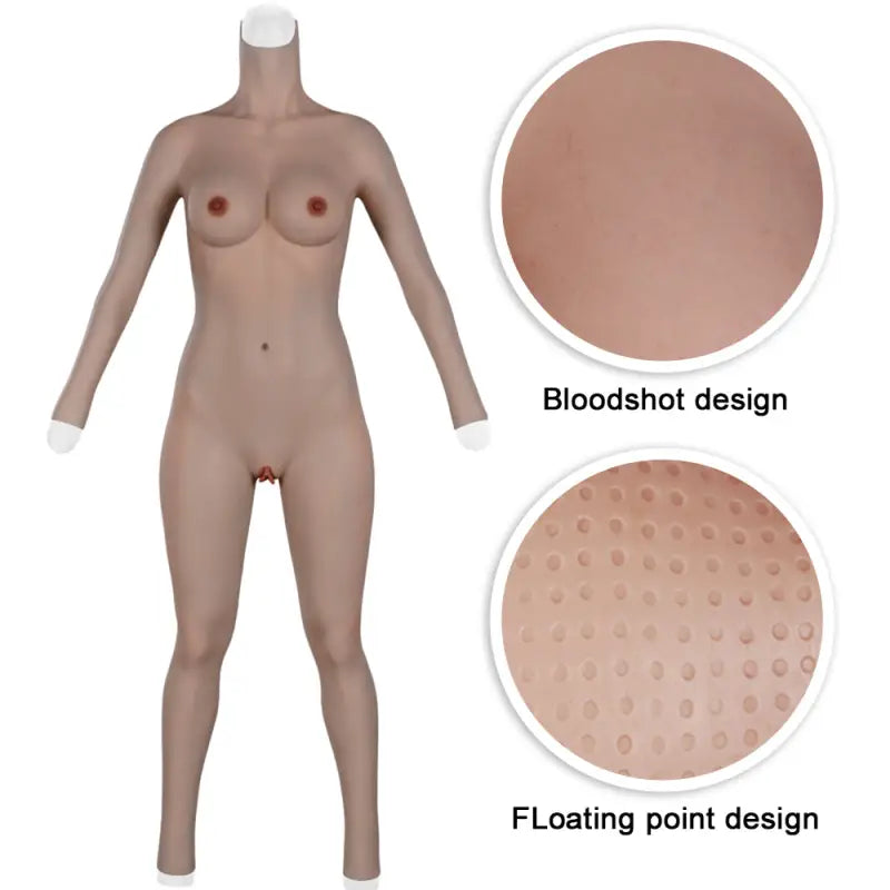 9th Oil-Free Silicone Bodysuit Makeup With Cool Floating Pussy Pussy For Transgender Shemale Boobs Plate Male To