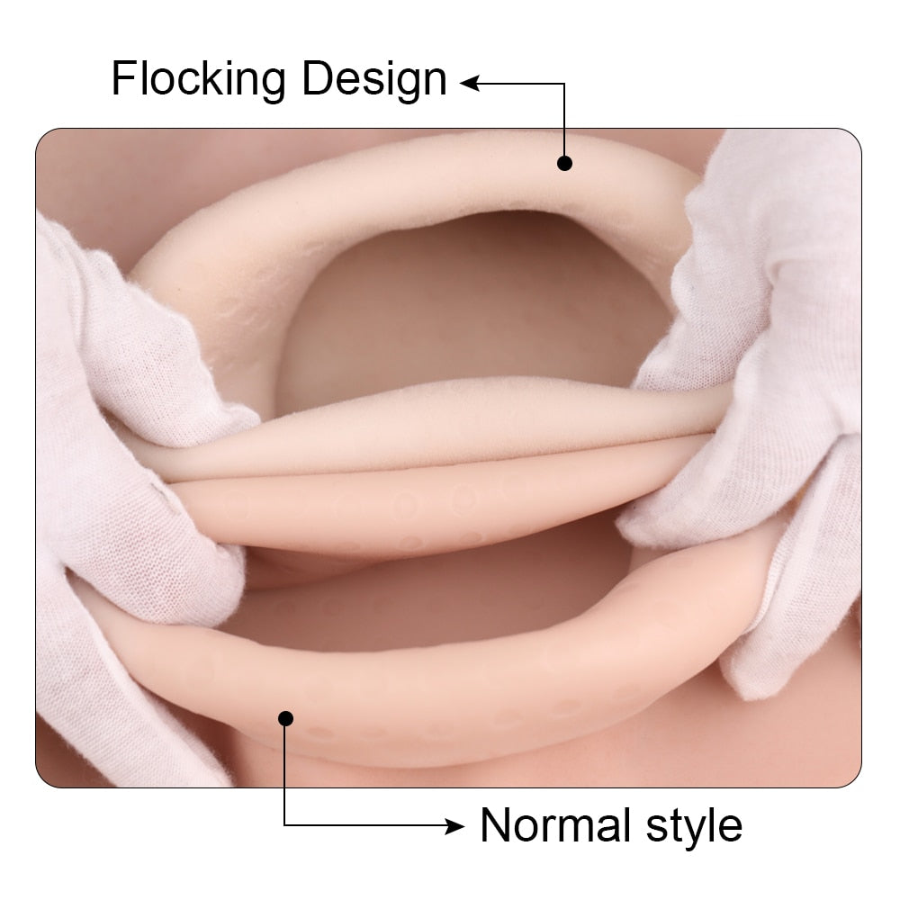 The 9th Generation of No-oil Flocking + Floating Point Bloodshot Design Silicone Breast Form