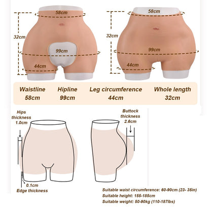 Eyung Bottom cutout plump crotch lift buttocks silicone pants