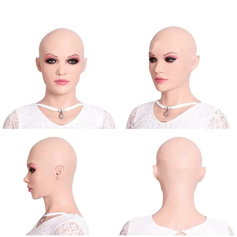 Beatrice Silicone Female Mask Full Face Headware Props for Crossdresser Transvestite Halloween Cosplay Male to Female