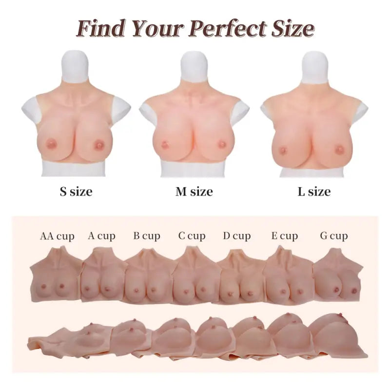 Eyung New 4th Generation Lightweight Silicone Breast Forms – Natural Teardrop Fake Boobs Multi Size for Crossdressers &