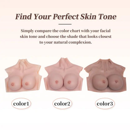 Eyung New 4th Generation Lightweight Silicone Breast Forms – Natural Teardrop Fake Boobs Multi Size for Crossdressers &