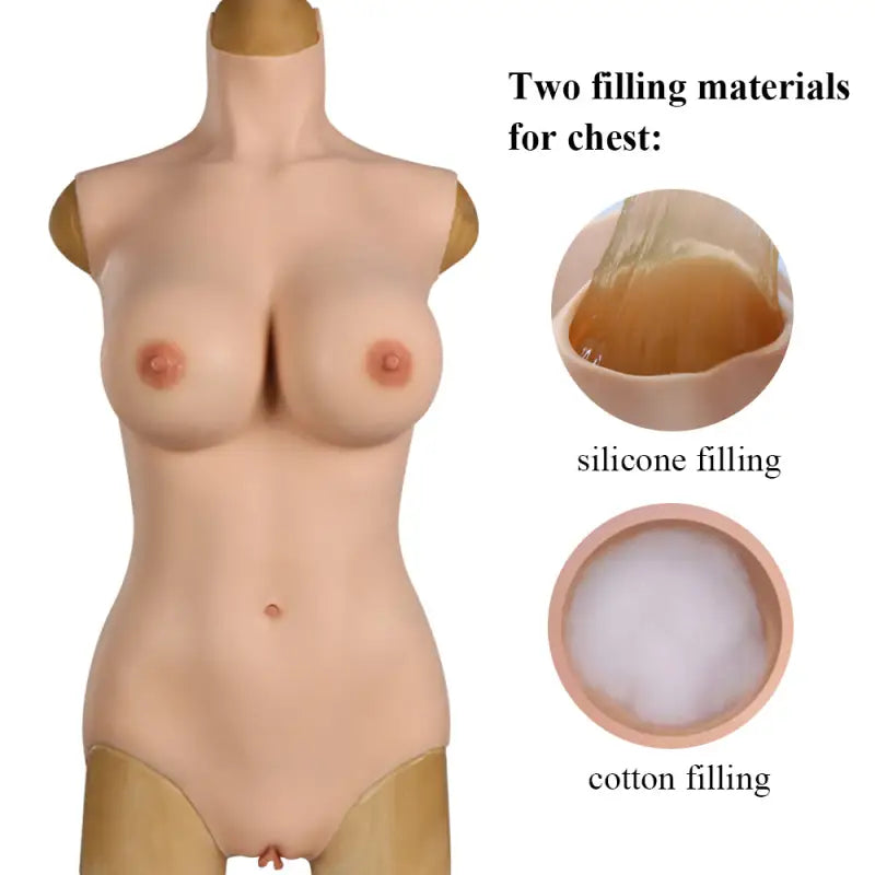 Eyung Silicone Bodysuit Crossdresser Triangular Vagina Breasts Swimsuit