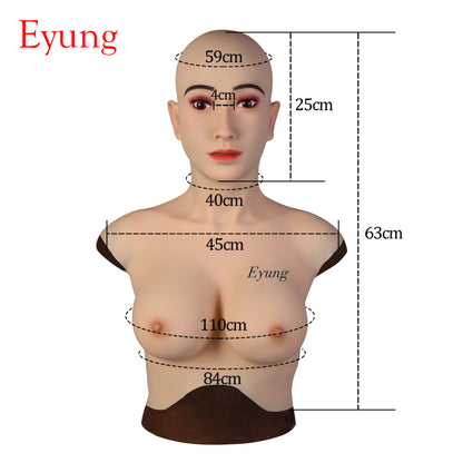 7th Generation Eudora beauty mask + silicone breast form L-E cup oil-free silicone material breathable floating point design