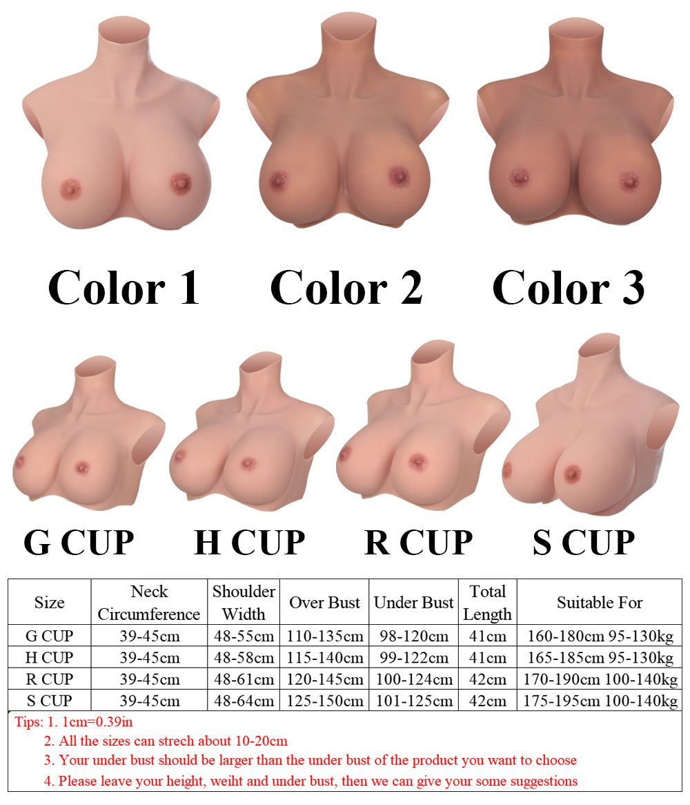 XXXL size G/H/R/S cup size Larger Breast Forms