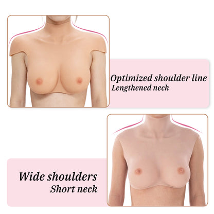 New Shoulder Sculpting Silicone Breastplate with Built-in Shoulder Pads