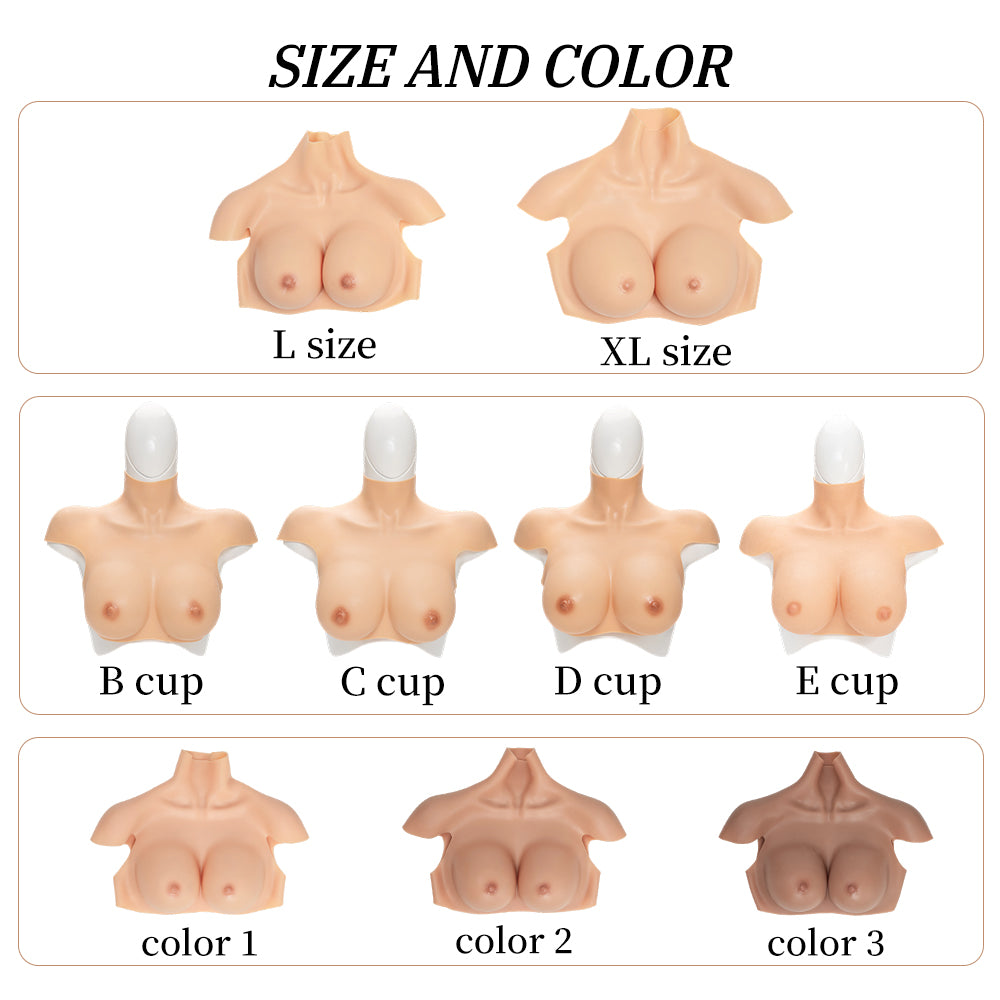 New Shoulder Sculpting Silicone Breastplate with Built-in Shoulder Pads