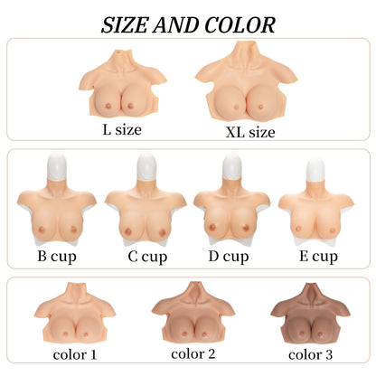 New Shoulder Sculpting Silicone Breastplate with Built-in Shoulder Pads