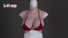 在图库查看器中加载和播放视频，Upgraded Bloodshot Style S Size L Size No-oil Silicone Breast Forms Fake Boobs 7th Generation
