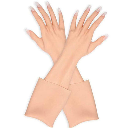 Gants de travesti en Silicone, peau artificielle, main féminine, 1 paire pour Cosplay Corssdress 