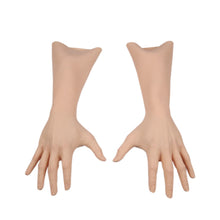 将图片加载到图库查看器，Artificial Skin Female Hand Silicone Crossdresser Gloves 1 Pair for Cosplay Corssdress
