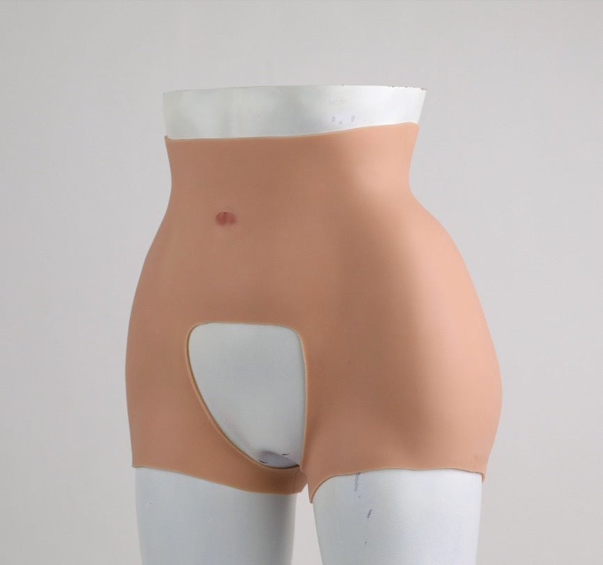 Pantalon en silicone avec entrejambe dodu et découpe inférieure 