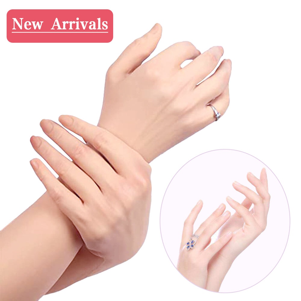 Artificial Skin Female Hand Silicone Crossdresser Gloves 1 Pair for Cosplay Corssdress
