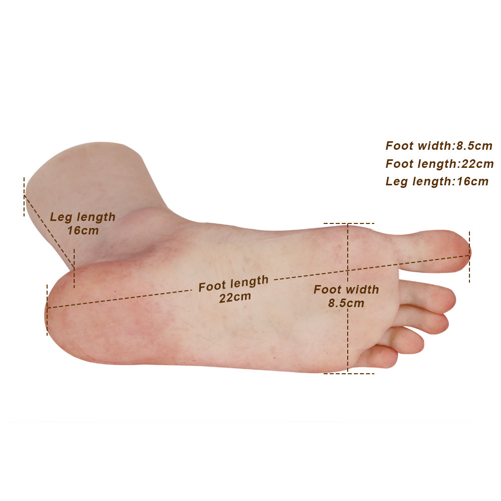 Eyung Simulation Handmodell Fußmodell rötliche Hautfarbe Ausstellung Fußfetisch Silikon Requisiten Echte Form sexy weibliches Fußmodell 