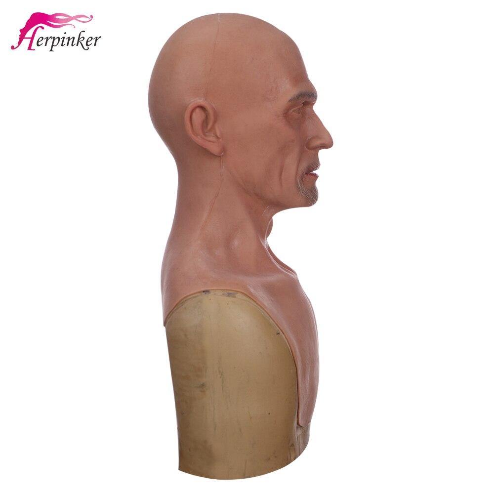 Handsome Realistic Silicone Headwear Full Head Young Man Movie Masks Props Mascarillas Halloween Cosplay Human Skin Mask Style - Eyung Crossdress