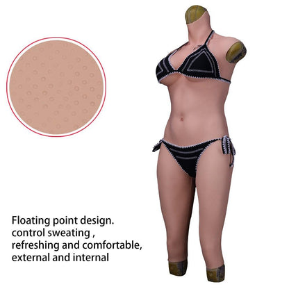 Long Lifetime Full Silicone Tights Rubber Bodysuit Crossdress Male to Female Transsexual Cosply Transgender Silicone Breast Form - Eyung Crossdress